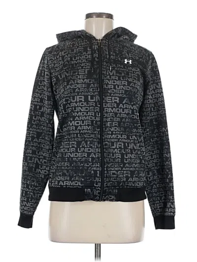 Pre-owned Under Armour Zip Up Hoodie In Black