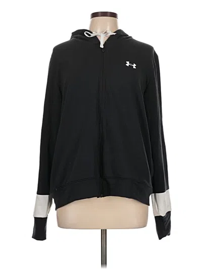 Pre-owned Under Armour Zip Up Hoodie In Black