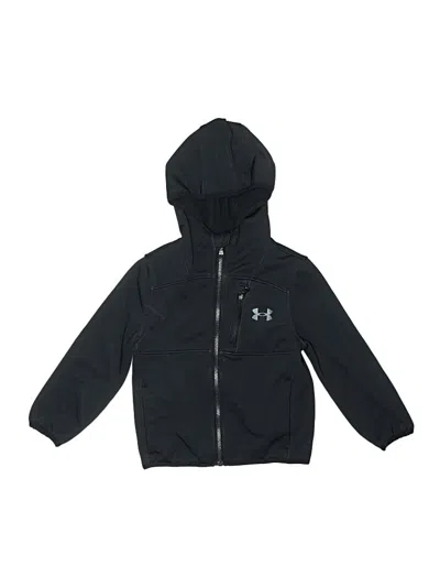 Pre-owned Under Armour Kids' Zip Up Hoodie In Black