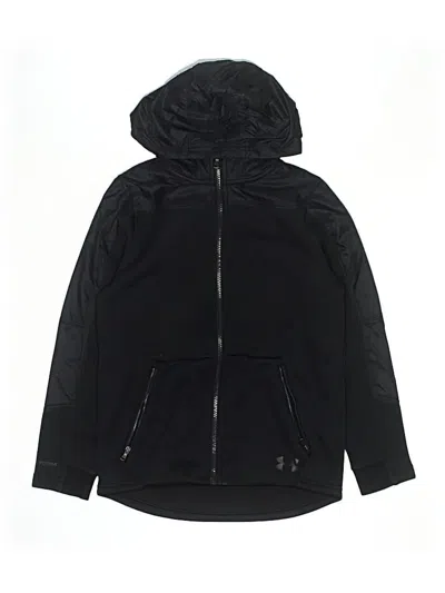 Pre-owned Under Armour Kids' Zip Up Hoodie In Black