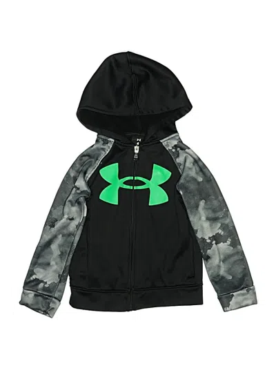 Pre-owned Under Armour Kids' Zip Up Hoodie In Black