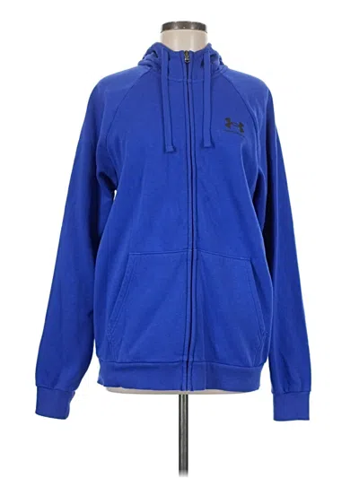 Pre-owned Under Armour Zip Up Hoodie In Blue