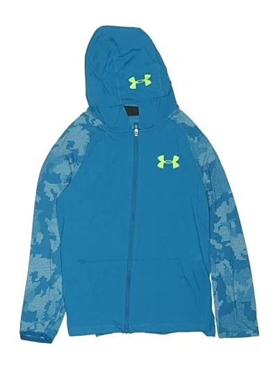 Pre-owned Under Armour Kids' Zip Up Hoodie In Blue