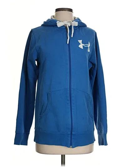 Pre-owned Under Armour Zip Up Hoodie In Blue