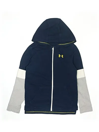 Pre-owned Under Armour Kids' Zip Up Hoodie In Blue