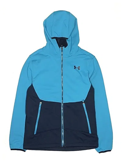 Pre-owned Under Armour Kids' Zip Up Hoodie In Blue