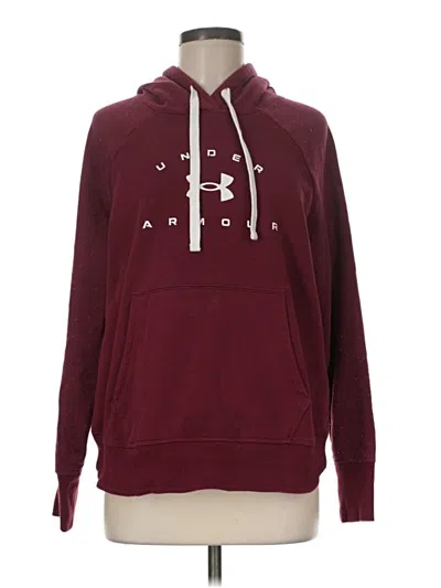 Pre-owned Under Armour Zip Up Hoodie In Burgundy