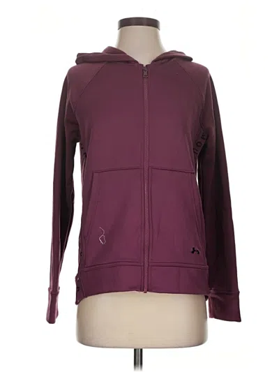 Pre-owned Under Armour Zip Up Hoodie In Burgundy