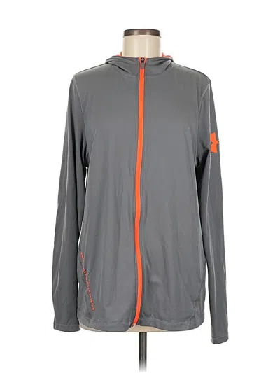 Pre-owned Under Armour Zip Up Hoodie In Gray