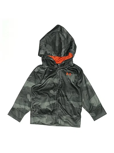 Pre-owned Under Armour Kids' Zip Up Hoodie In Gray