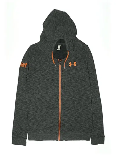 Pre-owned Under Armour Kids' Zip Up Hoodie In Gray