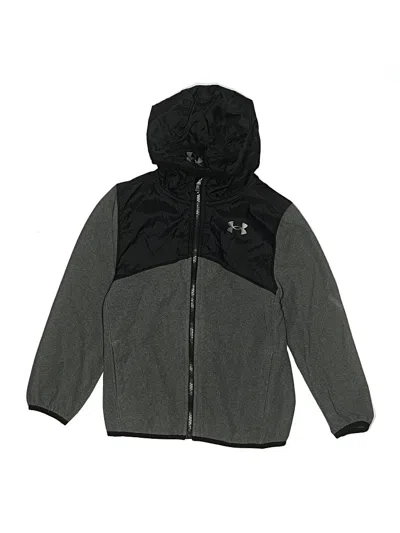 Pre-owned Under Armour Kids' Zip Up Hoodie In Gray
