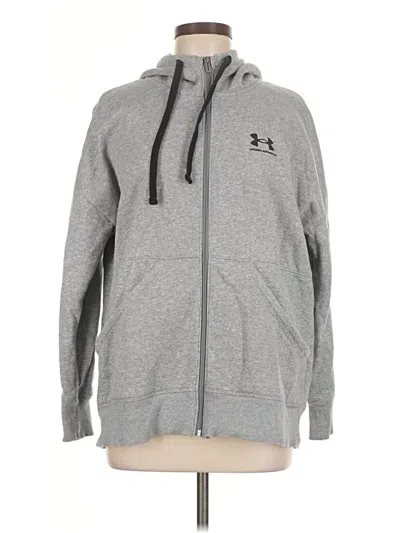 Pre-owned Under Armour Zip Up Hoodie In Gray