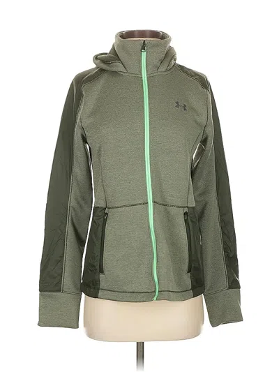 Pre-owned Under Armour Zip Up Hoodie In Green