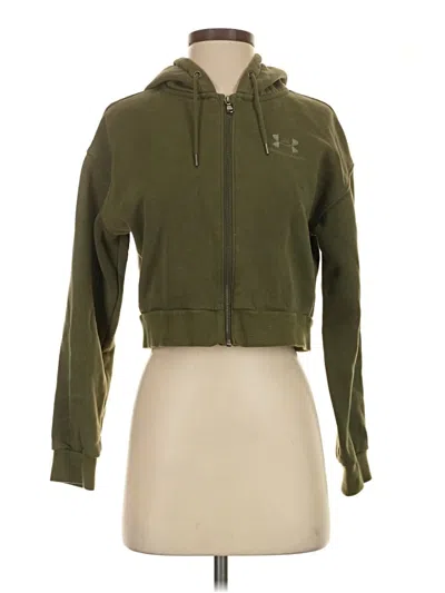 Pre-owned Under Armour Zip Up Hoodie In Green