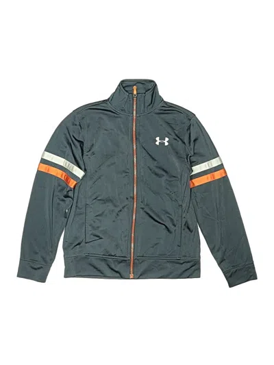 Pre-owned Under Armour Kids' Zip Up Hoodie In Green
