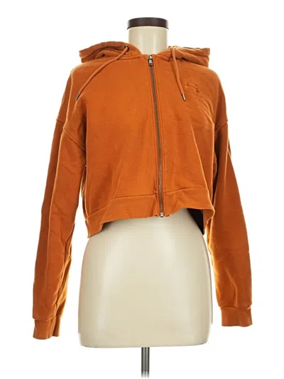 Pre-owned Under Armour Zip Up Hoodie In Orange