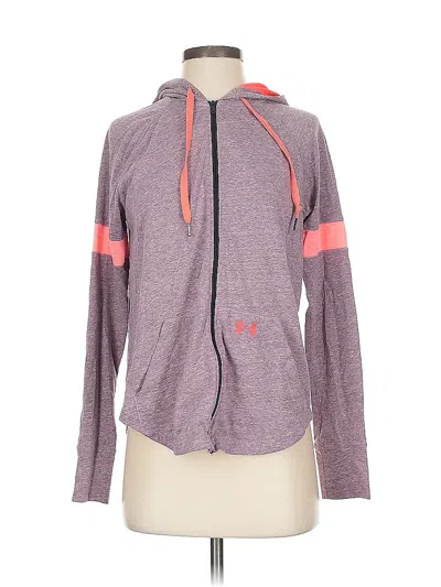 Pre-owned Under Armour Zip Up Hoodie In Purple