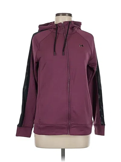 Pre-owned Under Armour Zip Up Hoodie In Purple