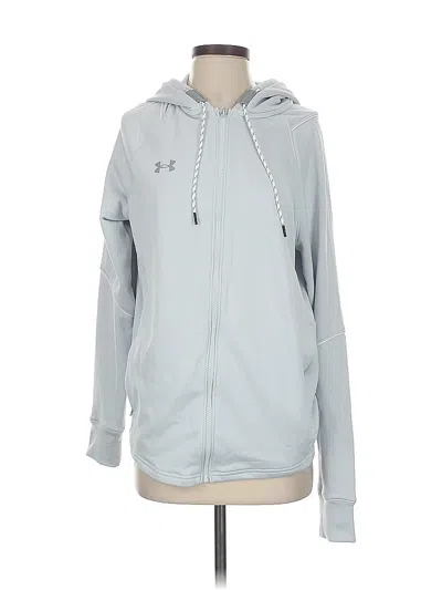Pre-owned Under Armour Zip Up Hoodie In Silver