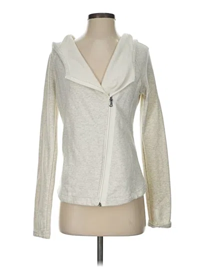 Pre-owned Under Armour Zip Up Hoodie In White