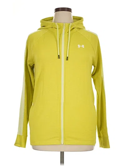 Pre-owned Under Armour Zip Up Hoodie In Yellow