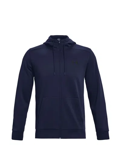 Under Armour Zip-up Drawstring Hoodie In Blue
