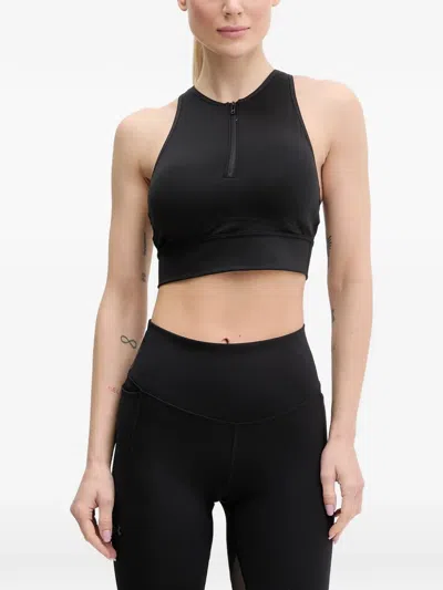 Under Armour Zip-up Sports Bra In Black