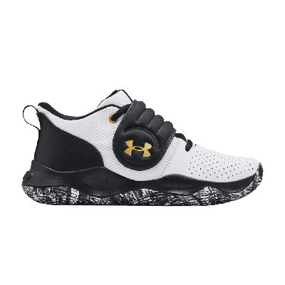 Pre-owned Under Armour Zone Bb Gs 'white Black Gold'