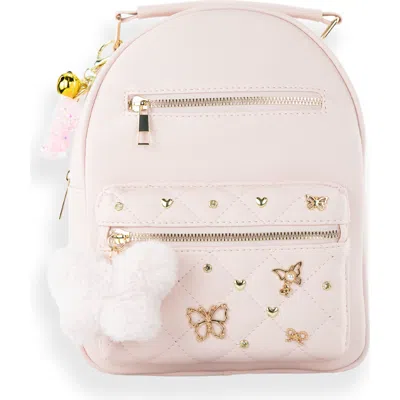 Under One Sky Babies'  Blush Butterfly Quilted Mini Backpack Set In Black