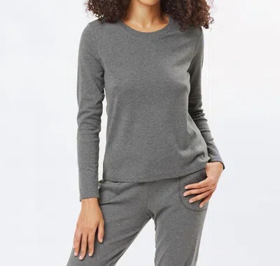 Under The Canopy Organic Long Sleeve Tee In Charcoal In Gray