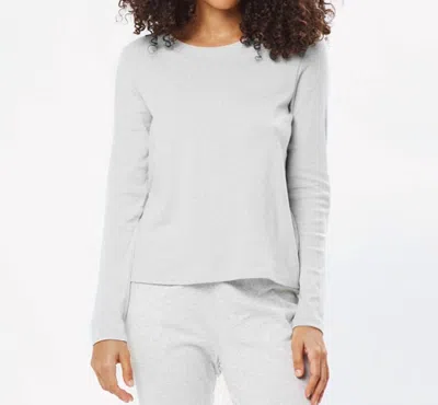 Under The Canopy Organic Long Sleeve Tee In Light Gray In Multi
