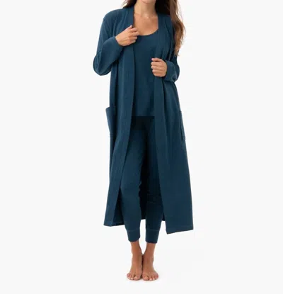 Under The Canopy Organic Robe In Teal In Blue