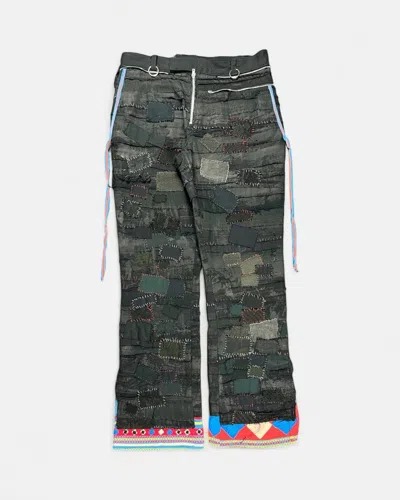 Pre-owned Undercover - Ss03 « Scab » Crust Patchwork Pants In Black