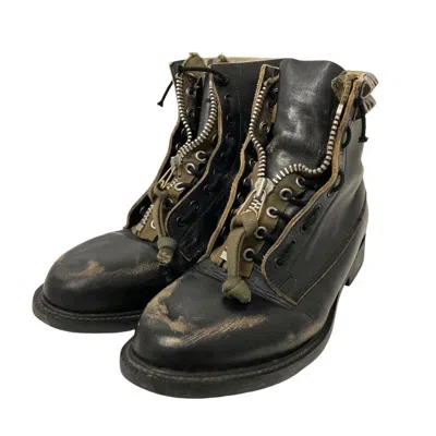 Pre-owned Undercover 06ss Stud Boots In Black