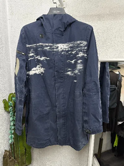 Pre-owned Undercover 09ss Cloud Print Gore Tex Mountain Jacket In Blue