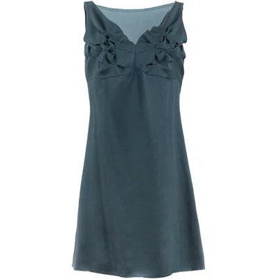 Pre-owned Undercover 2007  Emerald Mini Dress With Mesh Detail In Green