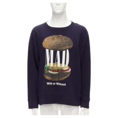 Pre-owned Undercover 2023 Mad Burger With Without Print Navy Cotton Sweater Jp3 L In Blue