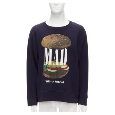 Pre-owned Undercover 2023 Mad Burger With Without Print Navy Cotton Sweater Jp3 L In Blue