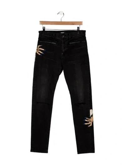 Pre-owned Undercover 2023 Straight Leg Jeans In Black