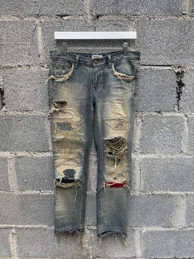 Pre-owned Undercover 68 Red Yard Denim In Blue