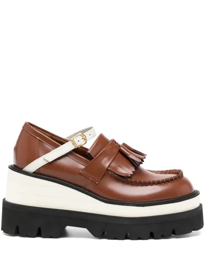 Undercover 90mm Panelled Loafers In Brown