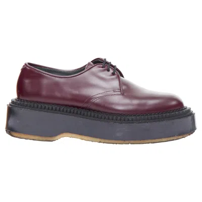 Pre-owned Undercover Adieu 2018 Derby Burgundy Chunky Platform Creepers Eu38 In Red