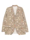 Undercover All-over Graphic Print Blazer In Brown