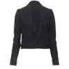 Undercover Angular Collar Cropped Blazer Jacket In Black