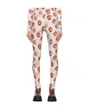 Undercover Apple-print Cotton Leggings In White