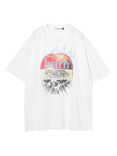 Undercover Apple-print T-shirt In White