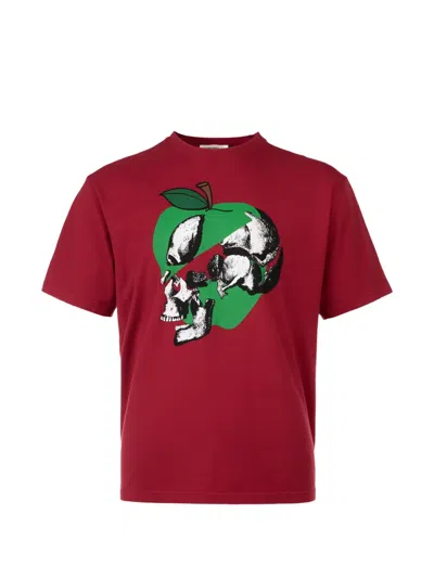 Undercover Apple Skull-print T-shirt In Red