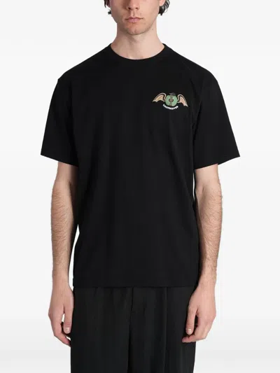 Undercover Apple-print T-shirt In Black