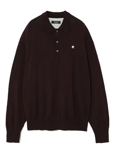 Undercover Appliqué Flower Sweater In Black